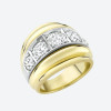 5ctw Round Cut White Sapphire Vintage Cocktail Ring