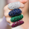 9ctw Multi-cut Multicolor Sapphire Wide Cocktail Ring