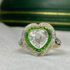 3ct Heart Cut White Sapphire Vintage Engagement Ring