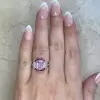 6ct Emerald Cut Pink Sapphire Vintage Engagement Ring