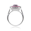6ct Emerald Cut Pink Sapphire Vintage Engagement Ring