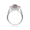 6ct Emerald Cut Pink Sapphire Vintage Engagement Ring