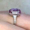 6ct Emerald Cut Pink Sapphire Vintage Engagement Ring