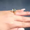 5ct Round Cut Aquamarine Vintage Engagement Ring