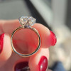 5ct Cushion Cut White Sapphire Classic Engagement Ring