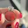 5ct Cushion Cut White Sapphire Classic Engagement Ring