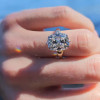 5ct Cushion Cut White Sapphire Classic Engagement Ring