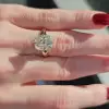 5ct Cushion Cut White Sapphire Classic Engagement Ring