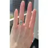 5.8ct Oval Cut White Sapphire Two Tone Engagement Ring