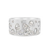 Flush Set White Sapphire Matte Starry Band Ring