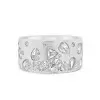 Flush Set White Sapphire Matte Starry Band Ring