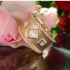 Bezel Set Princess Cut Modern Matte Wedding Band