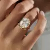 5.8ct Oval Cut White Sapphire Wedding Ring Set