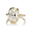 5.8ct Oval Cut White Sapphire Wedding Ring Set