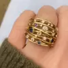 4ctw Multicut Intertwined Swirl Cocktail Ring