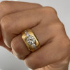 2.7ct Round Cut Chunky Vintage Sandblasted Engagement Ring