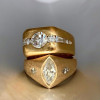2.7ct Round Cut Chunky Vintage Sandblasted Engagement Ring