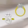 3ct Pear Cut White Sapphire Vintage Crown Ring