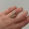 8ctw Emerald and Pear Cut Toi Et Moi Engagement Ring
