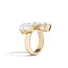 8ctw Emerald and Pear Cut Toi Et Moi Engagement Ring