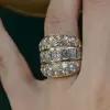 6ctw Round and Radiant Cut Vintage Cocktail Ring