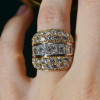 6ctw Round and Radiant Cut Vintage Cocktail Ring