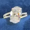 5.8ct Tilted Oval Cut Wraped Knot Engagement Ring