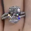 5.8ct Tilted Oval Cut Wraped Knot Engagement Ring