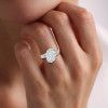 5.8ct Tilted Oval Cut Wraped Knot Engagement Ring