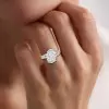 5.8ct Tilted Oval Cut Wraped Knot Engagement Ring