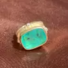 12ct East-West Cushion Cut Emerald Vintage Cocktail Ring