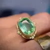 12ct East-West Cushion Cut Emerald Vintage Cocktail Ring