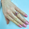 Flush Set Scatterred Multicolor Sapphire Bold Cocktail Ring
