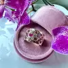 Flush Set Scatterred Multicolor Sapphire Bold Cocktail Ring