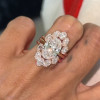 5.8ct Oval Cut Three Pieces Vintage Crown Wedding Ring Set