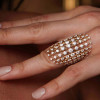 5ctw Gradient Size Round Cut Comtemporary Cocktail Ring