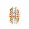 5ctw Gradient Size Round Cut Comtemporary Cocktail Ring