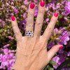 20ctw Oval Cut Multicolor Sapphire Cocktail Ring