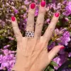 20ctw Oval Cut Multicolor Sapphire Cocktail Ring