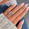 20ctw Oval Cut Multicolor Sapphire Cocktail Ring