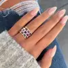 20ctw Oval Cut Multicolor Sapphire Cocktail Ring