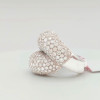 White Sapphire Paved Bypass Bold Cocktail Ring