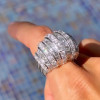 10ctw Round and Asscher Cut Bold Statement Cocktail Ring