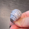10ctw Round and Asscher Cut Bold Statement Cocktail Ring