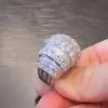 10ctw Round and Asscher Cut Bold Statement Cocktail Ring