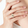 3.8ct Bezel Set Round Cut Art-deco Engagement Ring
