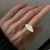 3.8ct Bezel Set Round Cut Art-deco Engagement Ring