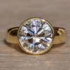5ct Round Cut Simple Classic Wide Engagement Ring