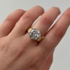 5ct Round Cut Simple Classic Wide Engagement Ring