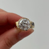 5ct Round Cut Simple Classic Wide Engagement Ring
